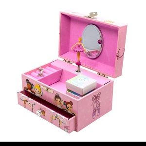 Ballerina Music Jewelry Box With Drawer